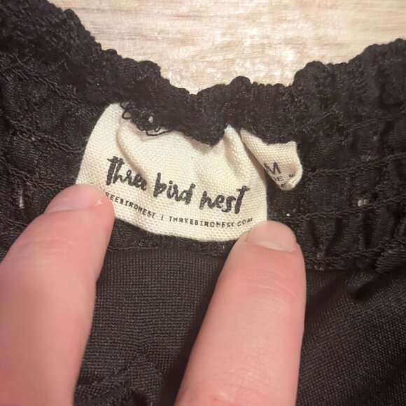 Three Bird Nest Black Dress, M - Picture 4 of 5